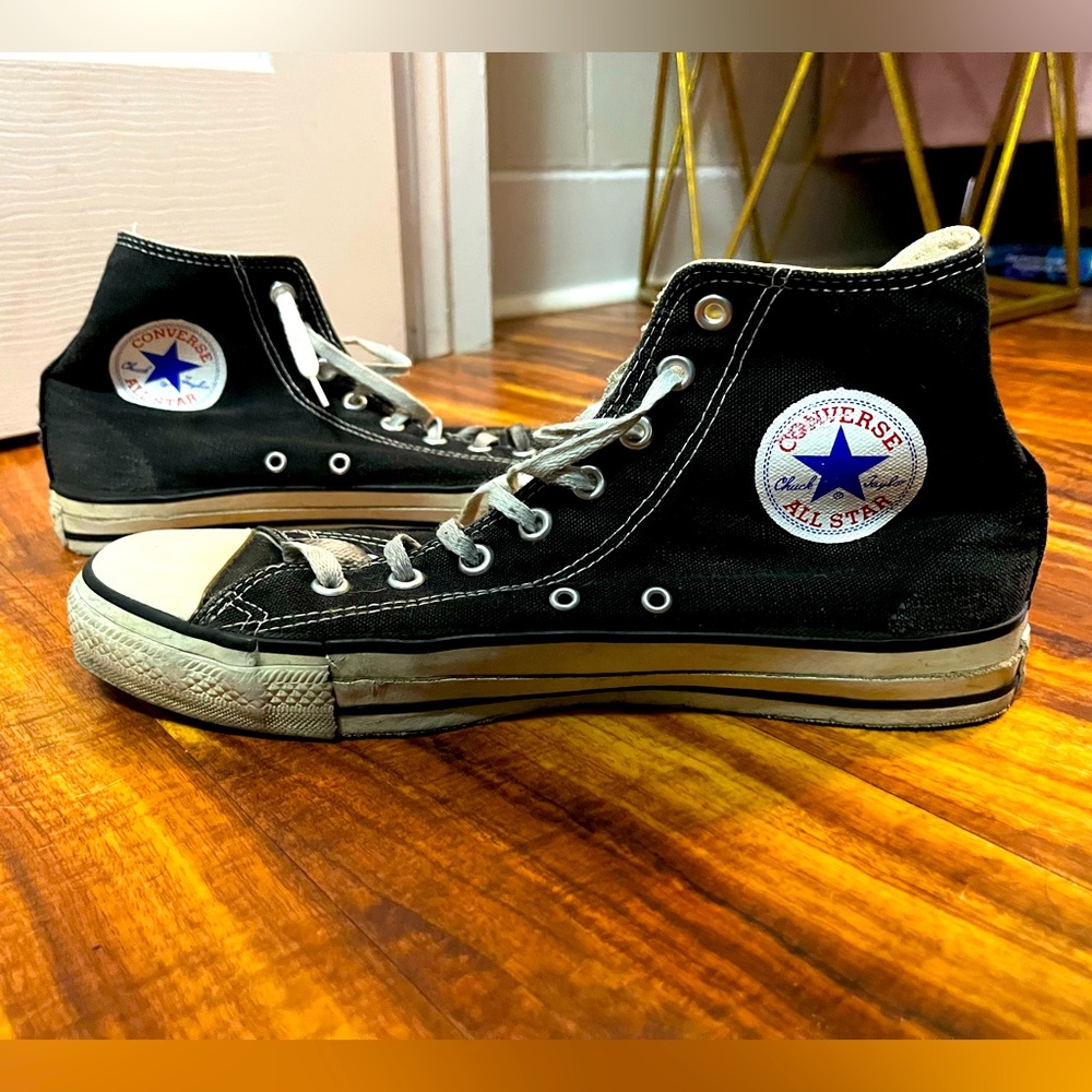 Vintage Black Converse Size 10 Made in USA Chuck Taylors All Stars Sneakers